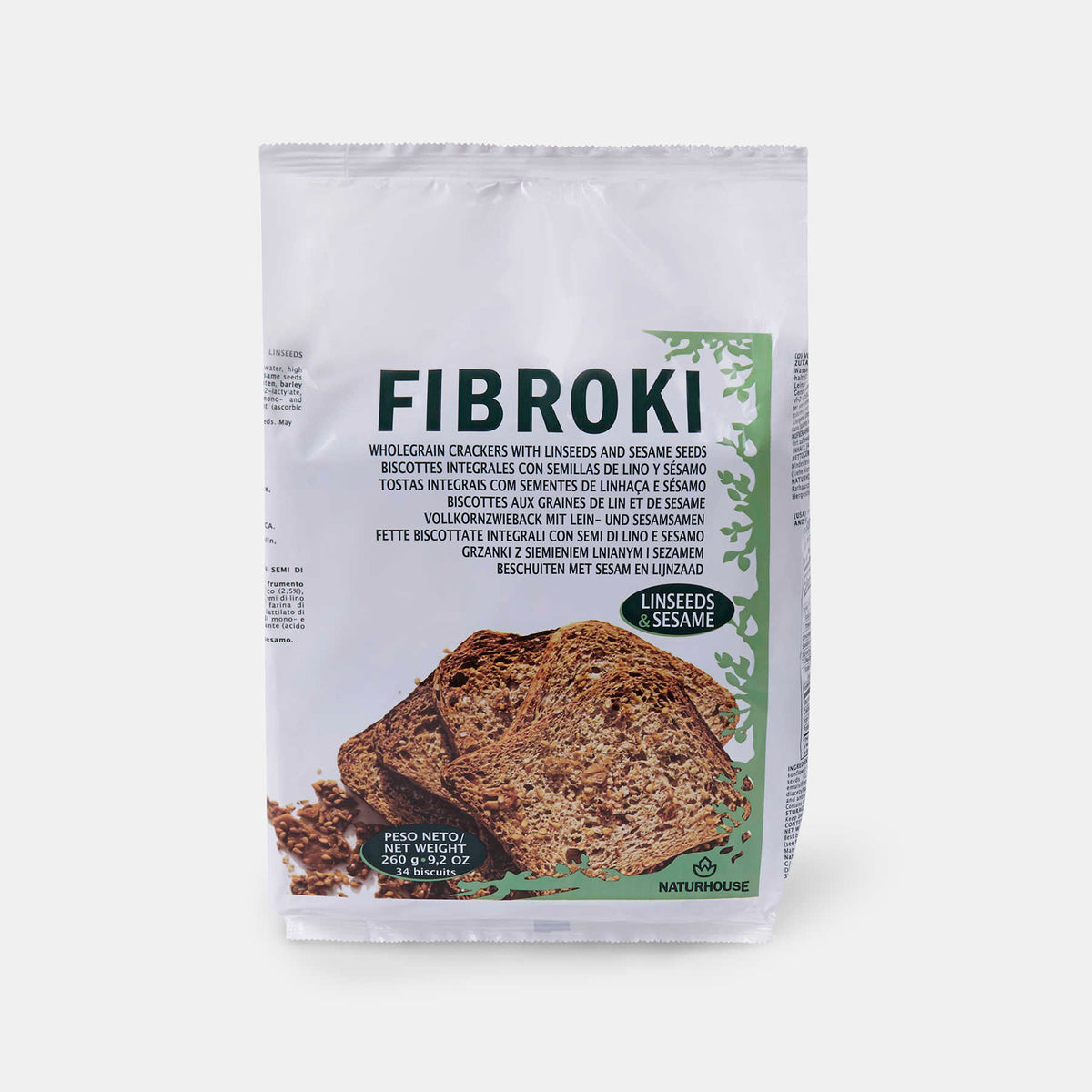Fibroki Vollkornzwieback mit Sesam und Leinsamen