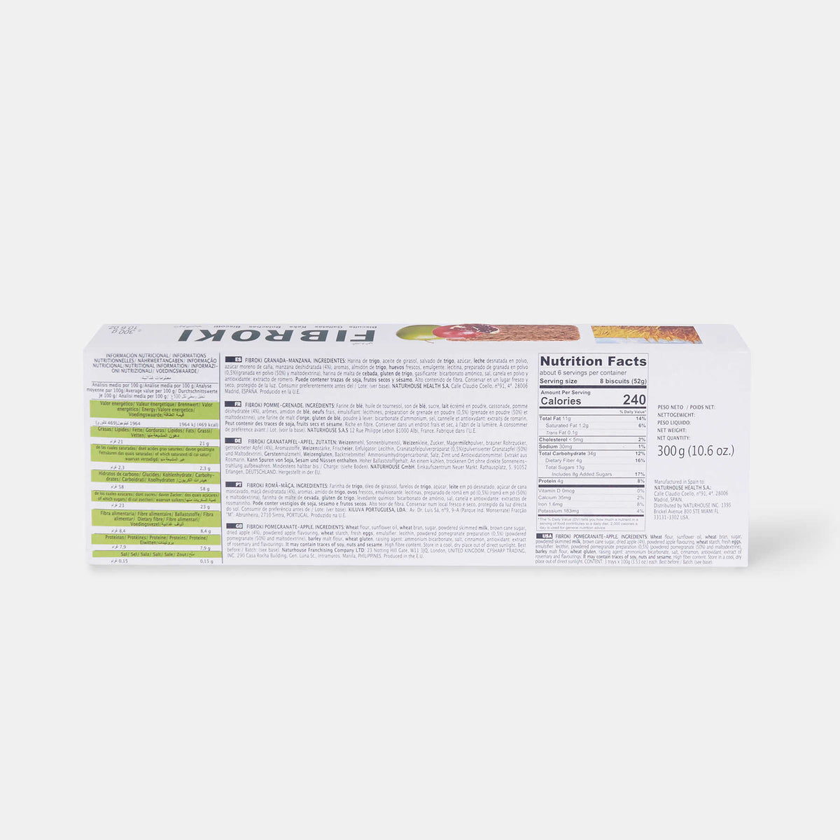 Fibroki biscuits with pomegranate and apple flavor