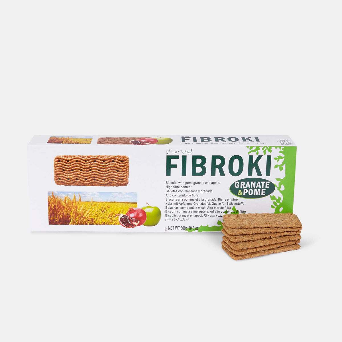 Fibroki biscuits with pomegranate and apple flavor